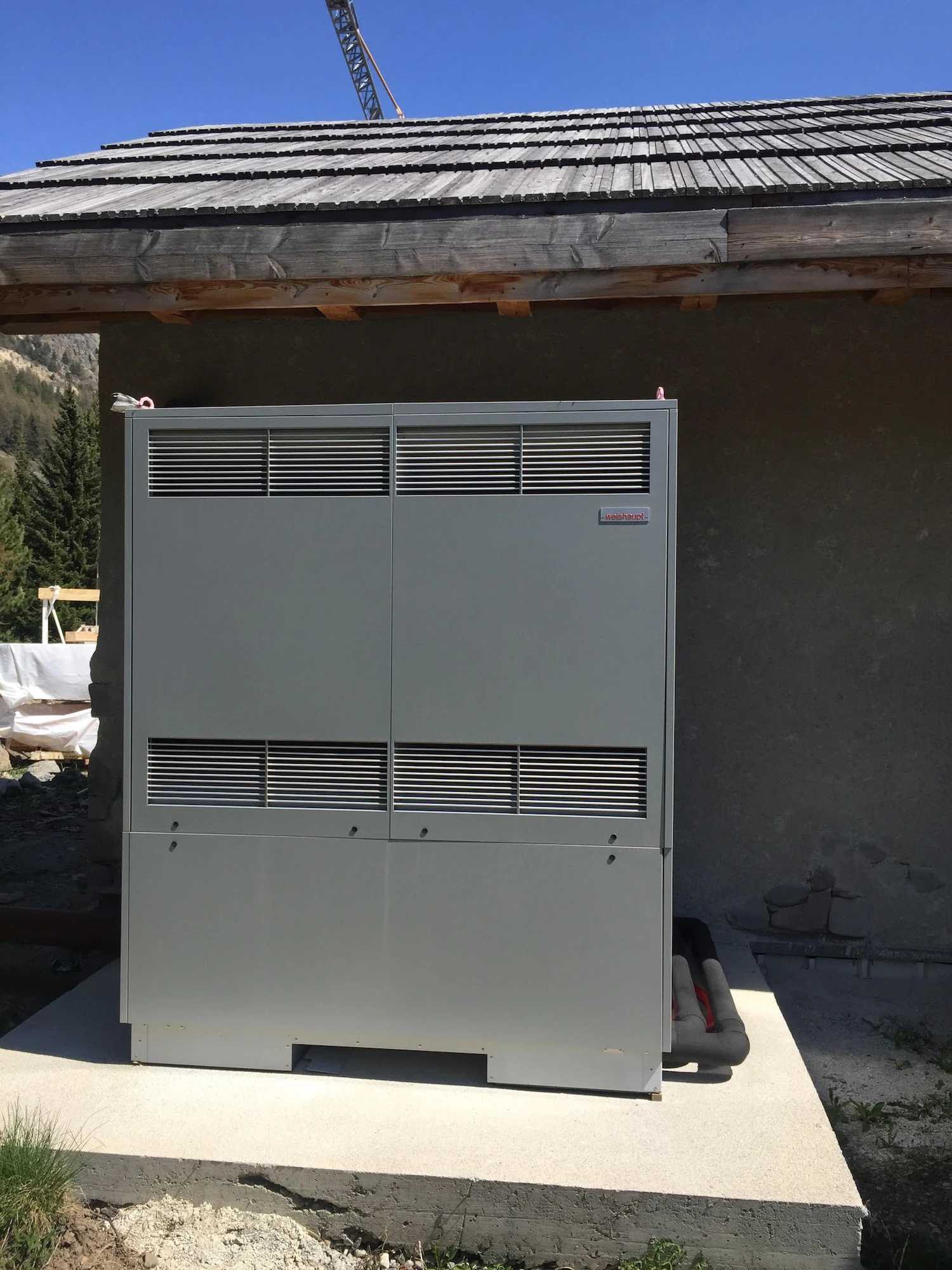 Remplacement d’une chaudière gaz par une pompe à chaleur air eau à gap, vue 1